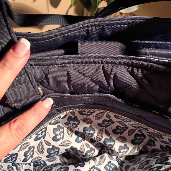 Vera Bradley Navy Quilted Laptop Tote Bag - Picture 11 of 16